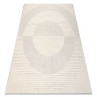 alfombra dune 2502 crema  geometrica circulos estructura 180x270 cm
