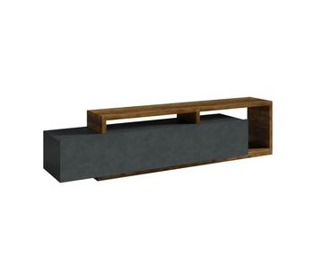 Mueble tv 1 cajón 219 cm ilyes gris y madera
