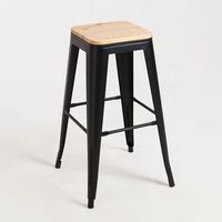 dudeco taburete leeds madera negro mate
