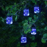 solar firefly opal jar string lights