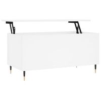 mesa de centrormesa auxiliarrmesa de cafe madera contrachapada blanco 90x445x45 cm
