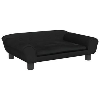 Sofá Para Niños | Sofá De Salón | Sofá De Descanso De Terciopelo Negro 70x45x26 Cm