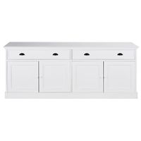 aparador de 4 puertas y 2 cajones blanco mate 200 cm