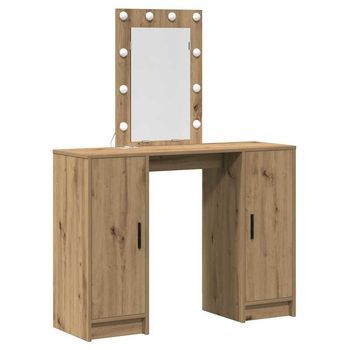Mesa Tocador | Mesa De Maquillaje Marrón 102 X 33 X 135 Cm Madera De Ingeniería