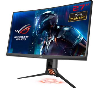 ASUS ROG Swift PG27VQ Quad HD 27 Curved LCD Gaming Monitor - Titanium, Titanium