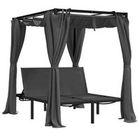 207x153x204 cm acero con recubrimiento en polvo y tejido 100  poliester - antracita