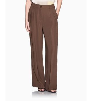 A|X Armani Exchange para mujer. XW001939AF21529U6136 Pantalón Alto marrón (S), Casual, Clásico, Poliéster