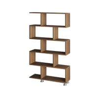 estanteria de 5 estantes decorativos de nogal alt156 cm