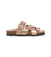 pepe jeans para mujer pls800005 sandalias de piel oban twist rosa 40 plano ninguno casual