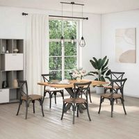 pata mesarpierna de mesa comedor forma arana antracita 85x85x72-73 cm acero