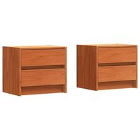 mesas de noche con cajon 2 pcs marron cera 40 x 305 x 355 cm vidaxl