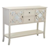 aparador de madera blanco 121x37x91