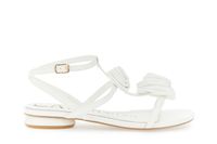 sandalias con tiras en el tobillo efecto piel y apliques de flores off white 38