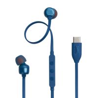 jbl tune 310c auriculares con cable usb-c pure bass microfono y control remoto integrados azul