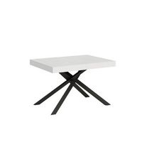 mesa extensible 80x120204 cm karida fresno blanco patas antracita