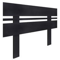 dhome cabecero negro 90cm horizontal estilo ancho con patas madera reciclada dm herrajes incluidos 90cm horizontal ancho negro