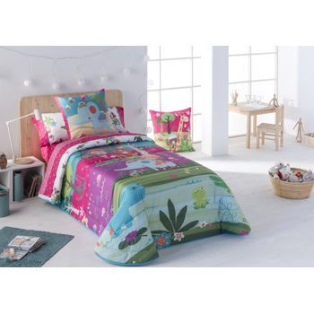 Colcha Bouti Modelo Thai Jvr 180x270 Para Cama 90 Cm.
