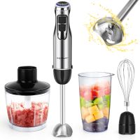 batidora de mano 6 velocidades y funcion turbo vaso picador de 500ml vaso medidor de 600ml y batidor de huevorpotencia 1000wr