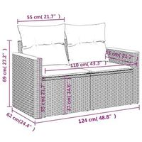 conjunto de sofas de patio incluye cojines combinacion de 10 piezas
