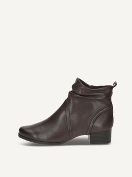 CAPRICE Bootie, brown, made of Leather with Block heel, Size 37.5