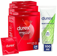 durex naturals gel lubricante intimo 100 ml  preservativos sensitivo suave 6x24 uds