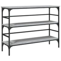 mesa consola  mesa de entrada  mesa auxiliar madera de ingenieria gris sonoma 100x32x75 cm