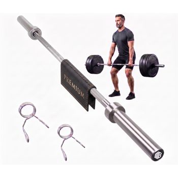 Barra Olímpica 50mm (120-220cm) - Recta o Curl Z para Pesas