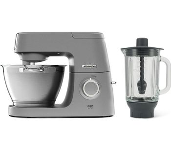 Chef Elite KVC5320S Stand Mixer with Glass Blender - Silver, Silver