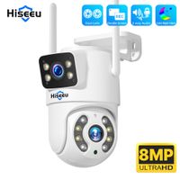 hiseeu 8mp 4k camara ip ptz lente dual 5x zoom vision nocturna onvif seguimiento automatico wifi camara de vigilancia proteccion de seguridad