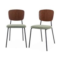 sillas loop texturizada set de 2 verde
