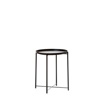 Mesa auxiliar de metal negro 42 cm x 52 cm