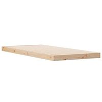 estructura de cama natural 100 x 220 cm madera maciza de pino