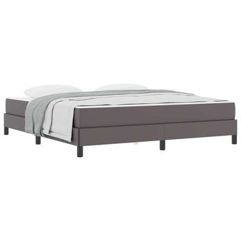 Estructura De Cama Con Colchón Gris 180 X 200 Cm Tela Vidaxl