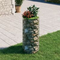 poste circular de gaviones  gavion para piedras  gavion decorativo acero galvanizado o50x100 cm cfw831049