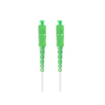 Lanberg Latiguillo Fibra Óptica SC/APC a SC/APC Simplex Monomodo G657A2 2.5m Blanco