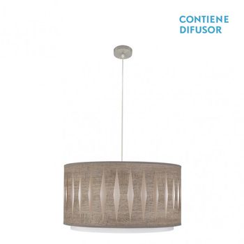 AKUNADECOR Lampara Colgante Modelo Alexandra Color Madera Gris Regulable
