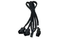 cable en y phobya pwm forrado 1x4 pines a 3x4 pines 30cm machohembra malla negra