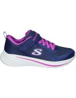 zapatillas skechers wave 92 en azul marino y morado para nina 32