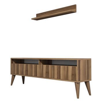 Mueble Tv Con Estante Best Nogal