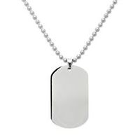 etiqueta de perro colgante incl cadena de bolas de acero inoxidable