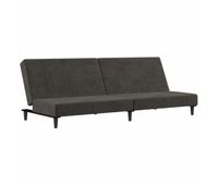 vidaxl sofa cama de 2 plazas terciopelo gris oscuro
