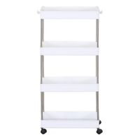 carro de cocina con ruedas 40x23x85 cm plastico blanco