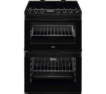 AEG CCB6740ACB 60 cm Electric Ceramic Cooker - Black, Black