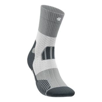 Bauerfeind Trail Run Mid Cut Calcetines Para Correr Mujeres-Gris