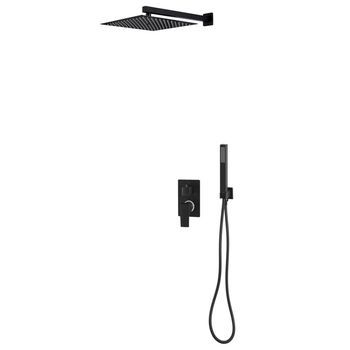 Sistema De Ducha Acero Inoxidable 201 Negro Vidaxl