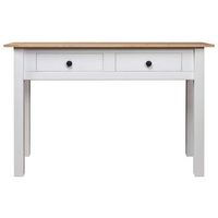 mesa consola  mesa de entrada  mesa auxiliar madera maciza pino panama blanco 110x40x72cm