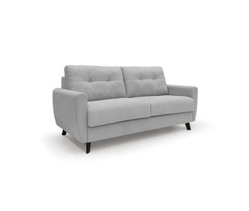 Callisto sofá cama convertible de tela suave e impermeable 208 cm (mat. 160x197) gris claro