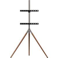one for all wm 7471 420 mm tv stand with bracket - walnut  gun metal grey grey