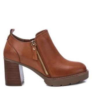 Carmela para mujer. 16186103-CAMEL Botines de piel 161861 marrón (40), 5 a 8cm, Cremallera, Casual