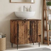 vidaxl mueble de lavabo para bano haarlem madera envejecida